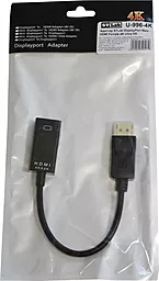 Видео переходник (адаптер) STLab DisplayPort - HDMI v 1.4 4k 30hz 0.15m black (U-996-4K) - миниатюра 10