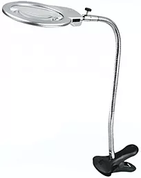 Лупа на прищепке Magnifier 15122-1C 130мм/2.5х, 22мм/5х с подсветкой