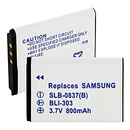 Аккумулятор для фотоаппарата Samsung SLB-0837B, Li (800 mAh) - миниатюра 2
