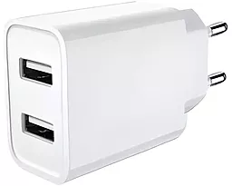 Сетевое зарядное устройство Jellico C6 12W 2.4A 2xUSB-A + micro USB cable white - миниатюра 2