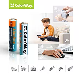 Батарейки ColorWay Alkaline Power AAA/LR03 24шт - миниатюра 3