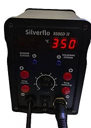 Паяльна станція двоканальна, комбінована термоповітряна Silverflo 8586D-II (Фен, паяльник, 750 Вт) - мініатюра 3