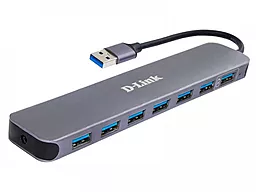 Мультипортовый USB-A хаб D-Link 7-in-1 black (DUB-1370/B2A)