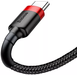 Кабель USB Baseus Cafule 3A USB Type-C Cable Red/Black (CATKLF-B91) - миниатюра 5