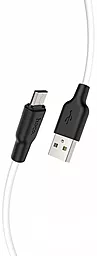 Кабель USB Hoco X21 Silicone micro USB Cable Black/White - миниатюра 3