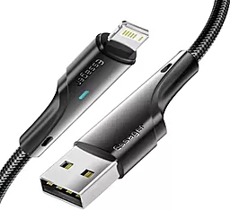 Кабель USB Essager Rousseau 12W 2.4A 3M Lightning Cable Black (EXCL-LSC01) - миниатюра 2