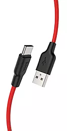 Кабель USB Hoco X21 Plus Silicone USB Type-C 2m Black / Red - миниатюра 4