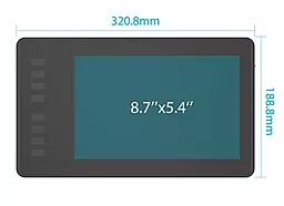 Графический планшет Huion Inspiroy H950P + перчатка Black - миниатюра 2