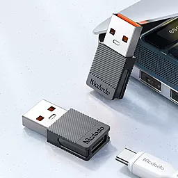 Адаптер-переходник McDodo M-F USB-A 2.0 -> USB Type-C Black (OT-6970) - миниатюра 6