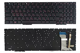 Клавиатура для ноутбука Asus GL553 series без рамки с подсветкой черная