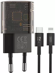Сетевое зарядное устройство XO CE05 30W QC/PD USB-C-A + USB-C - Lightning Cable Brown - миниатюра 2