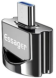 OTG-перехідник Essager M-F USB Type-C -> USB-A 3.0 Metal Gray