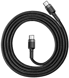 Кабель USB PD Baseus Cafule 60W 3A USB Type-C - Type-C Cable Black/Grey (CATKLF-GG1) - миниатюра 2