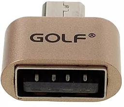 OTG-перехідник GOLF Micro adapter Gold (GS-31) - мініатюра 2