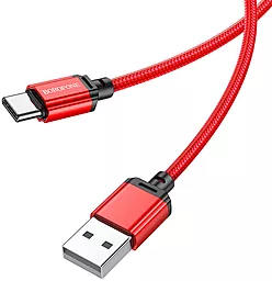 Кабель USB Borofone BX87 Sharp 3A USB Type-C Cable Red - миниатюра 3