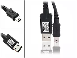 USB Кабель Nokia DKE 2 / mini USB Black - мініатюра 3