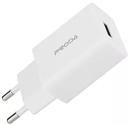 Сетевое зарядное устройство Proda PD-A43a 12W 2.4A USB-A + USB Type-C Cable White - миниатюра 3