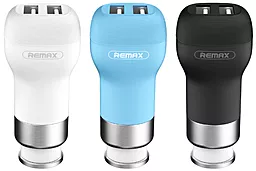 Автомобільний зарядний пристрій Remax 2USB 2.4A Blue (RCC207) - мініатюра 2
