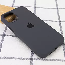 Чехол Silicone Case Full для Apple iPhone 13 Pro Max Dark Grey - миниатюра 2