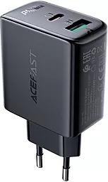 Сетевое зарядное устройство AceFast A5 32W QC/PD USB - A + USB - C Black - миниатюра 2