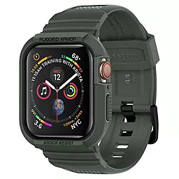 Чехол и ремешок Spigen для Apple Watch 7 / SE / 6 / 5 / 4 (45/44) Rugged Armor Pro 2 in 1, Military Green (062CS26016)
