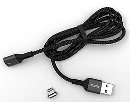 Кабель USB Remax RC-156i Cigan Powerful Magnetic 3A Lightning Cable Black - миниатюра 3