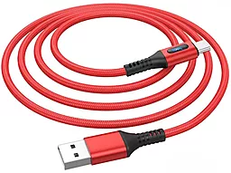 Кабель USB Hoco U79 Admirable Smart Power micro USB Cable Red - миниатюра 2