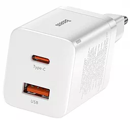 Сетевое зарядное устройство с быстрой зарядкой Baseus Super Si Pro Quick Charger 30W USB-A-C White (CCSUPP-E02) - миниатюра 3