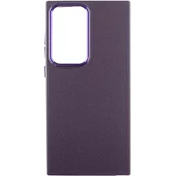 Чехол Epik Bonbon Leather Metal Style для Samsung Galaxy S23 Ultra Dark Purple