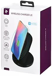 Беспроводное (индукционное) зарядное устройство 2E Wireless Charging Stand Black (2E-WCQ01-04) - миниатюра 4
