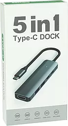 USB Type-C хаб Blueendless 5-in-1 grey (CA913435) - миниатюра 4