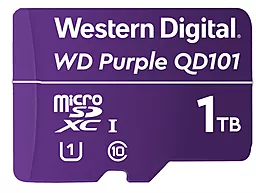 Карта памяти Western Digital microSDXC 1TB Purple QD101 Class 10 UHS-I U1 (WDD100T1P0C)