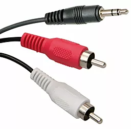 Аудио кабель REAL-EL Aux mini Jack 3.5 mm - 2хRCA M/M Cable 1.8 м black (EL123500042) - миниатюра 3