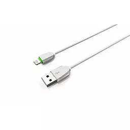Кабель USB LDNio Lightning round 2.1A White (LS07) - миниатюра 2