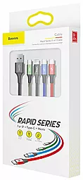 Кабель USB Baseus Rapid 18w 3.5a 4-in-1 USB to micro USB/Type-C/Type-C/Lightning Cable black (CA1T4-B01) - миниатюра 4
