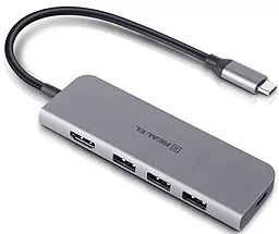 USB Type-C хаб REAL-EL CQ-700 Space Gray (EL123110002)
