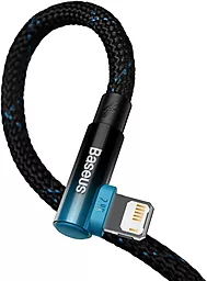 Кабель USB Baseus MVP 2 Elbow-shaped 2.4A 2M Lightning Cable Black/Blue (CAVP000121) - миниатюра 4