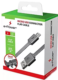 USB Кабель E-Power Micro USB to USB Cable Black (EP101DC) - мініатюра 2