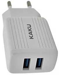 Сетевое зарядное устройство iKaku KSC-368 DILANG 12W 2.4A 2xUSB-A White - миниатюра 3