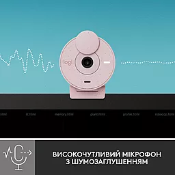 Камера видеонаблюдения Logitech Brio 300 FHD Rose (960-001448) - миниатюра 4