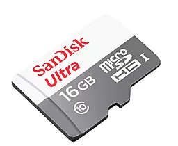 Карта пам'яті SanDisk microSDHC 16GB Ultra Class 10 UHS-I (SDSQUNB-016G-GN3MN) - мініатюра 2