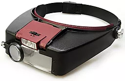 Лупа бінокулярна (начольна) Magnifier 81007 1.5x / 3x / 8.5x / 10x з підсвічуванням