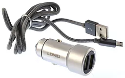Автомобильное зарядное устройство LDNio Car Charger C302 3.6A 2 USB с кабелем micro USB Silver (DL-C302) - миниатюра 2