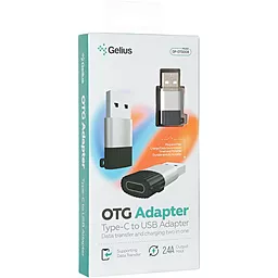 Адаптер-переходник Gelius GP-OTG008 Adapter Type-C to USB Black - миниатюра 3