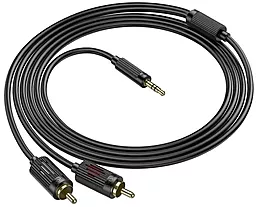 Аудио кабель Hoco UPA28 AUX mimi Jack 3.5mm - 2xRCA M/M cable 1.5 м black - миниатюра 2