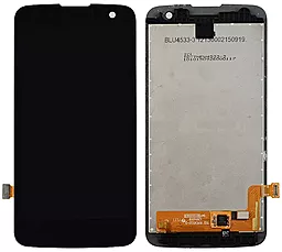 Дисплей LG K4 2016 (K120, K121, K130) (без отверстия под датчик) с тачскрином, оригинал, Black
