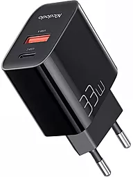 Мережевий зарядний пристрій McDodo 33W PD/QC USB-A-C black (CH-0921)
