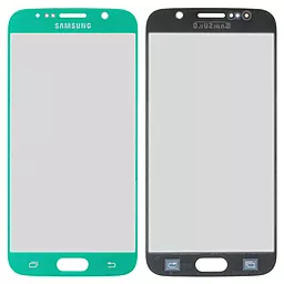 Корпусное стекло дисплея Samsung Galaxy S6 G920F Light Blue