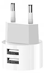 Сетевое зарядное устройство XO L62 Double USB 2.4A White - миниатюра 3