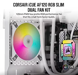 Система охлаждения Corsair iCUE AF120 RGB Slim White (CO-9050164-WW) - миниатюра 9